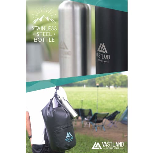 VASTLAND Бутылка для воды из нержавеющей стали, Кружка, Прямое питье, Двойная изоляция, 500 мл, Серебристый