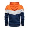 2024 Spring & Fall Color Block Casual Pullover Hoodie with Side Pockets for Men