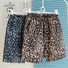 Plus Size Summer Beach Shorts Men Elastic Waist Leopard Print Casual Shorts Summer
