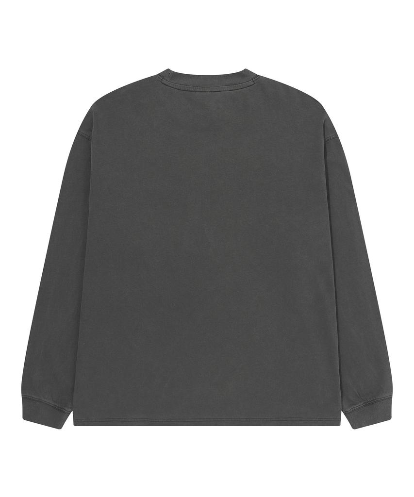 Syupeodeulai Лонгслив с garment-окрашиванием Угольный Sduilaq44Chl