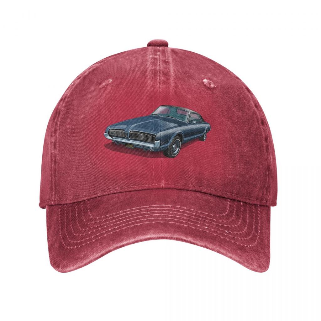 Mercury Cougar in caspian blue Baseball Cap black Golf Hat Luxury Unisex cap Rugby Unisexs Womens