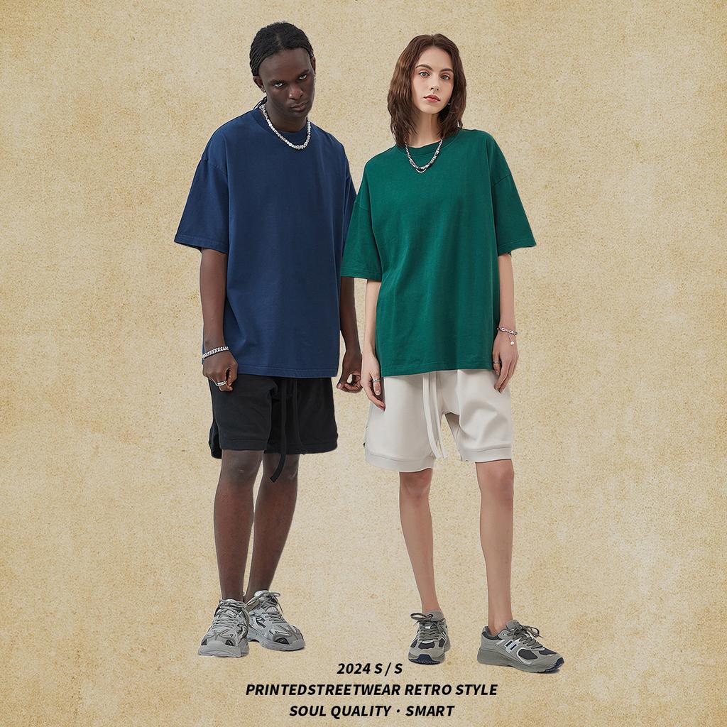 275 г/м² 100% хлопок стираная футболка с индивидуальным рисунком принт мужские футболки персонализированная футболка