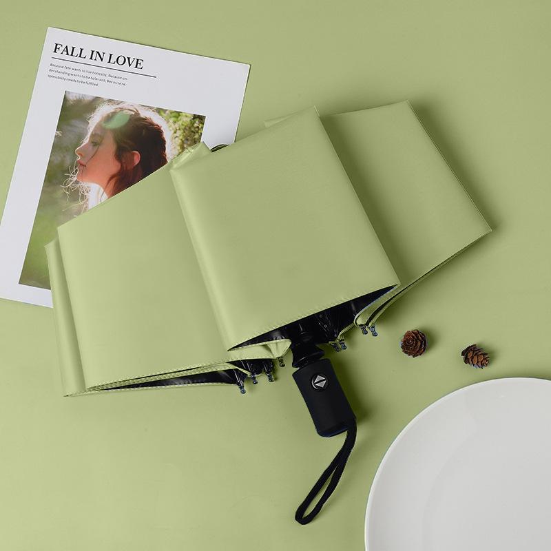 Зонт Зонт Складной Улучшенный Солнцезащитный Зонт Виниловый Трехсекционный Солнечный Зонт Двойного Назначения от Солнца и Дождя Большой Автоматический Зонт