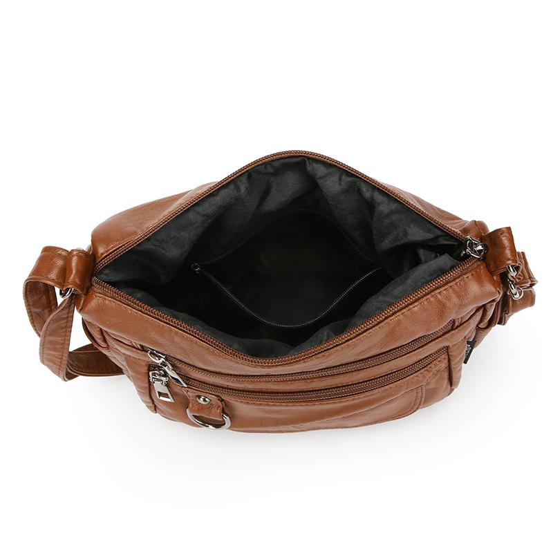 Вместительная наплечная сумка Женская легкая сумка кроссбоди из мягкой кожи Сумка для мамы