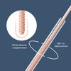 2 Pcs Reusable Silicone Straw Brush with Stainless Steel Bar Extra Long Pipe Cleaner Brush Straw Bottle Drink Lid Cleaning Brush Drinking Straw