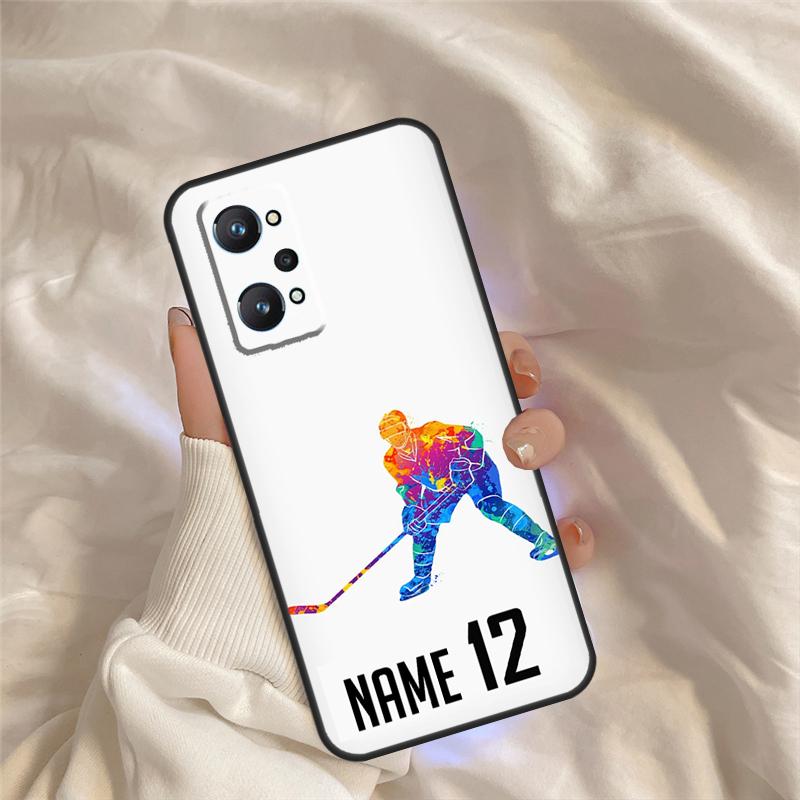 Ice Hockey Personalised Case For Realme C75 C67 C63 C55 C51 C61 C53 C35 C65 C71 11 12 13 14 Pro Plus GT6 GT7 15 Pro