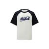 Reebok American Retro Color Block Breathable Short Sleeve Raglan T-Shirt Women Tops Beige Black 24SRM404WGH0
