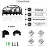 Metal Car Key Holder for Wall,Metal Key Organizer Wall Decorative with 7 Hooks,Black Wall Mount Key Holder for Entryway,Front Door,Hallway,Office