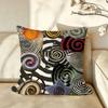 Art CColorful sspiral Cushion Cover Pillow Case Antidustmite Pillowcase Silky Short Plush Sofa Cushion Cover hot