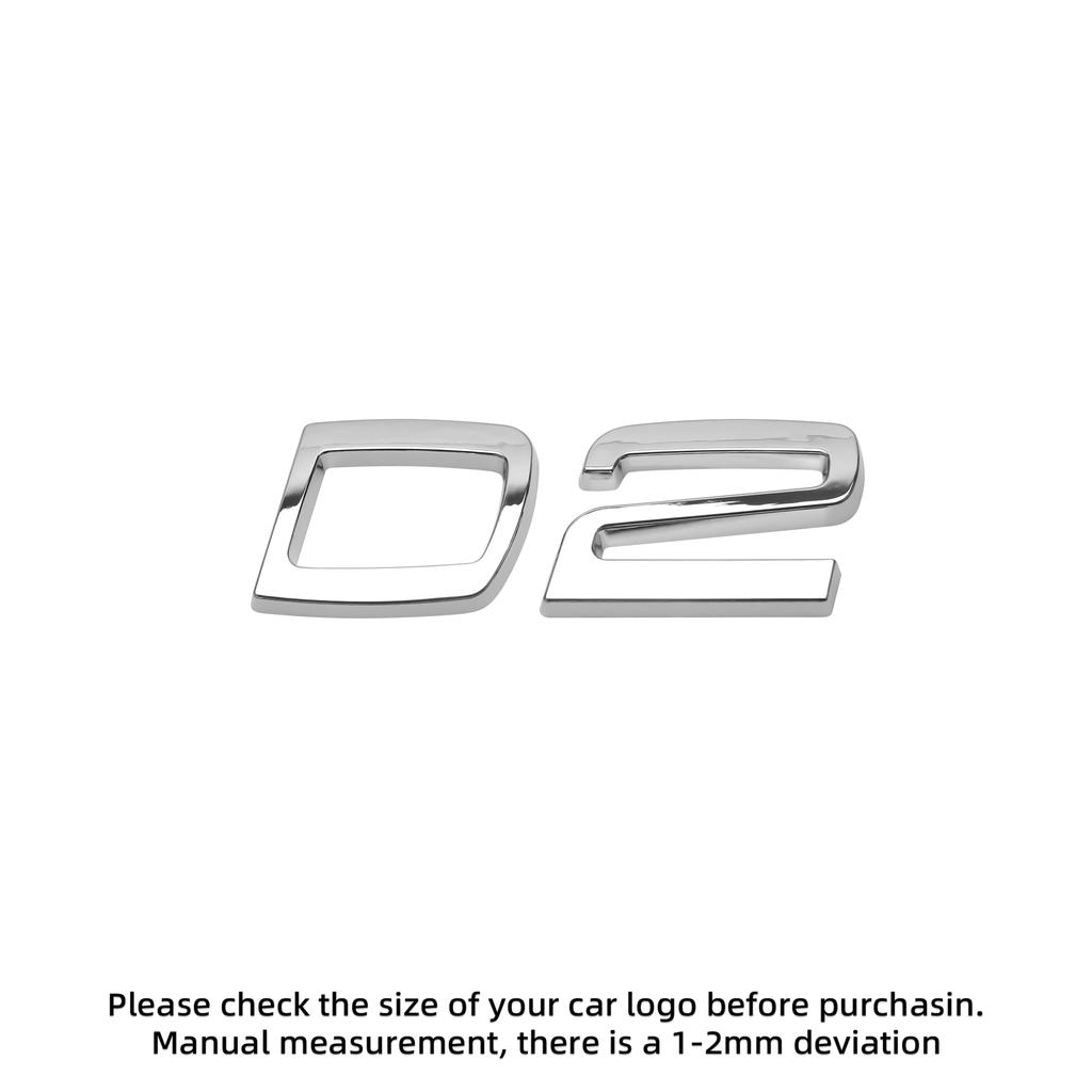 3D ABS Letters Decals for For Volvo D2 D3 D4 D5 D6 D7 D8  Car Rear Trunk Tailgate Side Fender Badge Emblem Sticker Decoration