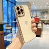 Мягкий гальванический чехол для телефона с сердечком для Iphone 13 Pro Max 12 11 Xs Max X Xr 7 8 Plus 12 Pro, защитный чехол для камеры