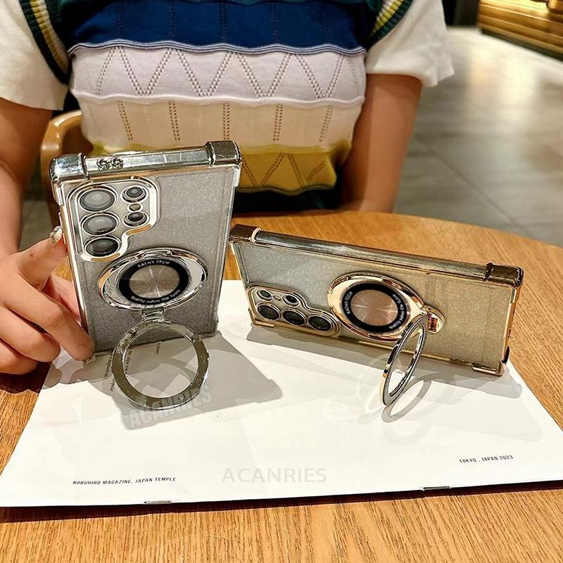 Magic7lite Роскошный чехол-держатель с блестками для Huawei Honor Magic 7 Magic7 Lite X9c Airbag Противоударный силиконовый чехол-подставка