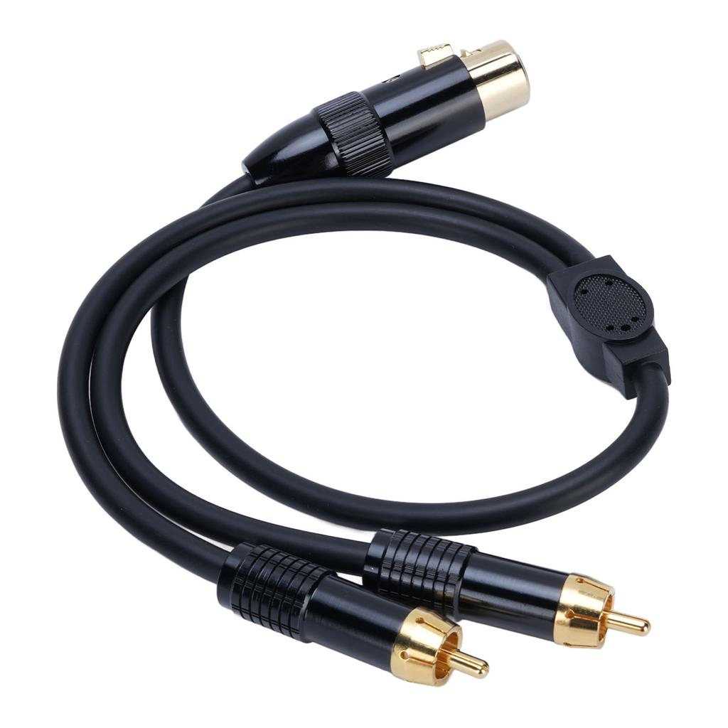 XLR Female Y Splitter Stereo Cable 1.6ft XLR Female to 2 Phono Plug Adapter Cable for Amplifier Recorder Speaker TV