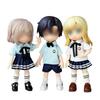 HIGHAWK Obitsu 11 OB11 Кукла Обитсу 11см Тело Короткий Рукав Униформа Набор Униформы для Куклы Костюм Тело Обитсу Юбка Галстук Носки Девочка (Самка, Голубой)