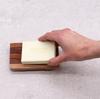 Soap Dish Mahogany Wood Grid Drainer