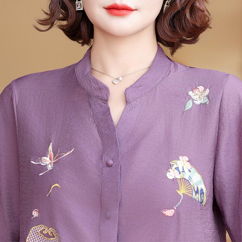 Модный летний комплект с топом с рукавом до середины предплечья для женщин среднего и пожилого возраста