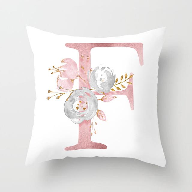 26 Letters Cushion Cover Letter Home Decorative Pillowcase Polyester Throw Pillow Case Cushion Cover For Sofa Almohada Hot Zt25
