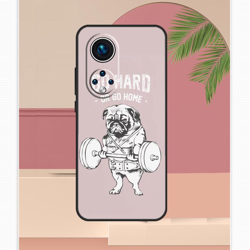 Funny Pug Lift Gym Case For Honor Magic 7 Lite 5 6 8 Pro Honor 400 200 X9c X9b X9a X8b X8a X8c 50 70 90 Cover
