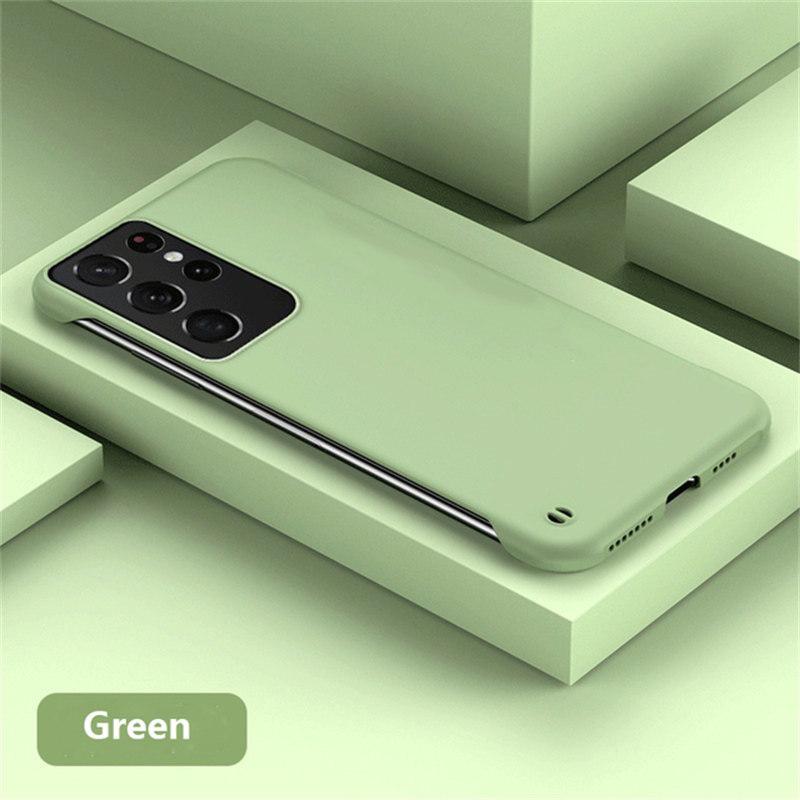 Тонкий жесткий безрамочный чехол для телефона из ПК для Samsung Galaxy S23 S22 S21 Ultra S20 FE S21 Plus, чехол Galaxy Note 20, ультраматовые чехлы