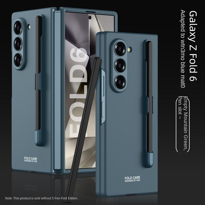 Жесткий пластиковый чехол для телефона с отделением для ручки для Samsung Galaxy Z Fold 6 Fold6 5G защитный противоударный чехол, включая ручку