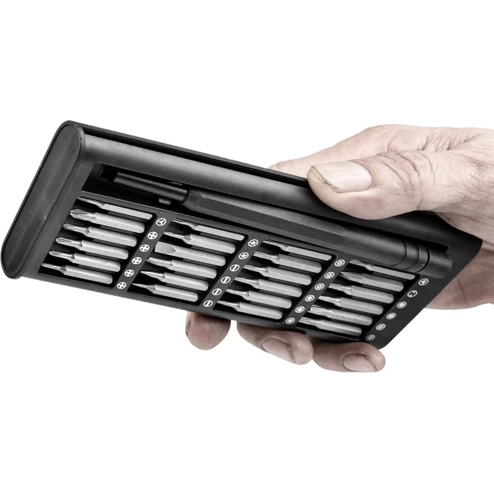 Набор отверток 25 в 1, магнитные биты Phillips Torx Hex Precision DIY, разборный мини-футляр для инструментов для умного домашнего ПК, ремонта телефона