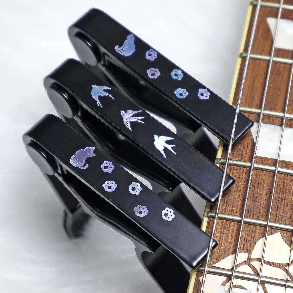 Оригинальный деревянный каподастр для гитары и укулеле - Персонализированный и милый для акустических и электрогитар