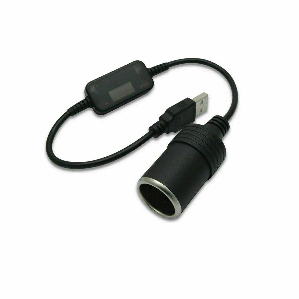 Durable Car Accessories USB Cable Power Adapter Car Lighter Socket Female Plug Converter 5V To 12V