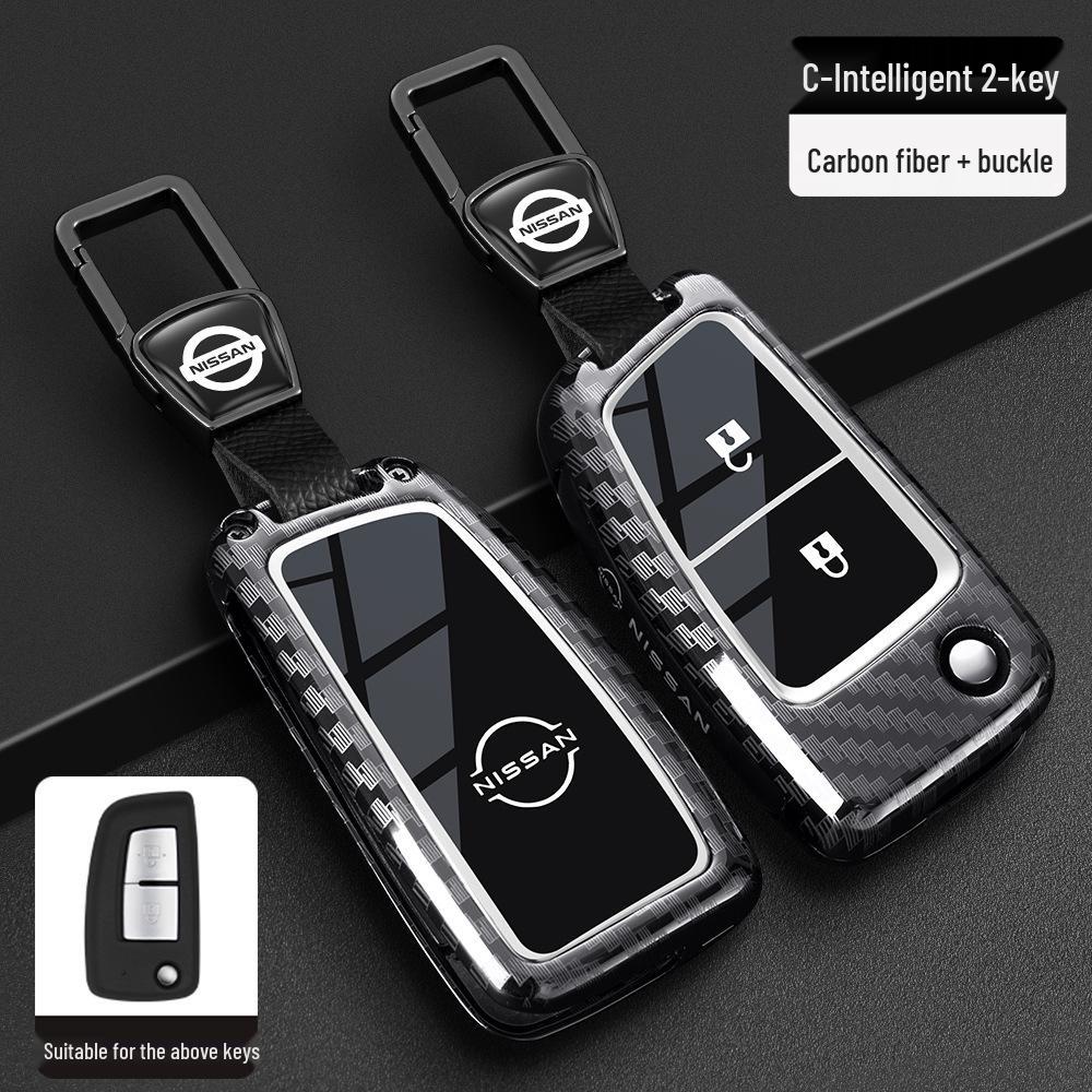 Чехол для ключей Nissan: Подходит для новых моделей Sylphy, Teana, Tiida, Qashqai, X-Trail, Bluebird, В комплекте брелок для мужчин