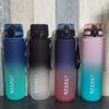 1pc, 500ml/650ml/1000ml Portable Sports Fitness Travel Water Bottle, Water Bottle, Gradient Color Plastic Drinking Bottles
