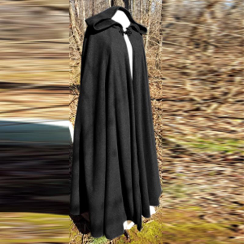 Рыцарский плащ для верховой езды, средневековый мужской плащ с кожаной отделкой, ранний плащ воина, накидка, кожаная накидка