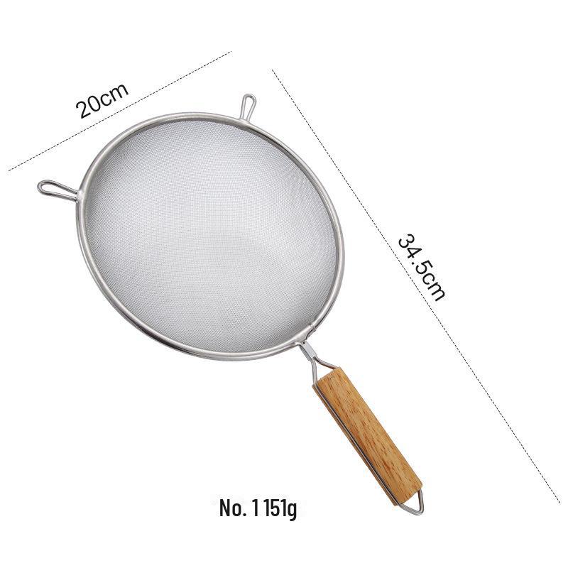 Stainless Steel 304 Strainer Doubleear Multiuse Kitchen Sieve For Flour Soy Milk Juice And Oil