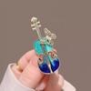 Creative Enamel Violin Brooch, High-end Feminine Personality and Retro Brooch