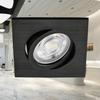 Spot LED encastrable 3en1 carré noir 7W IP20 Dimmable
