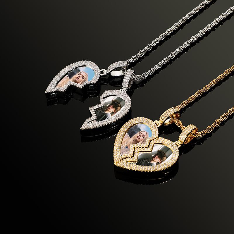 Кулон Jinao Heartbreak Memory Pendant: Европейское и американское колье-рамка для фотографий, сделанное своими руками.