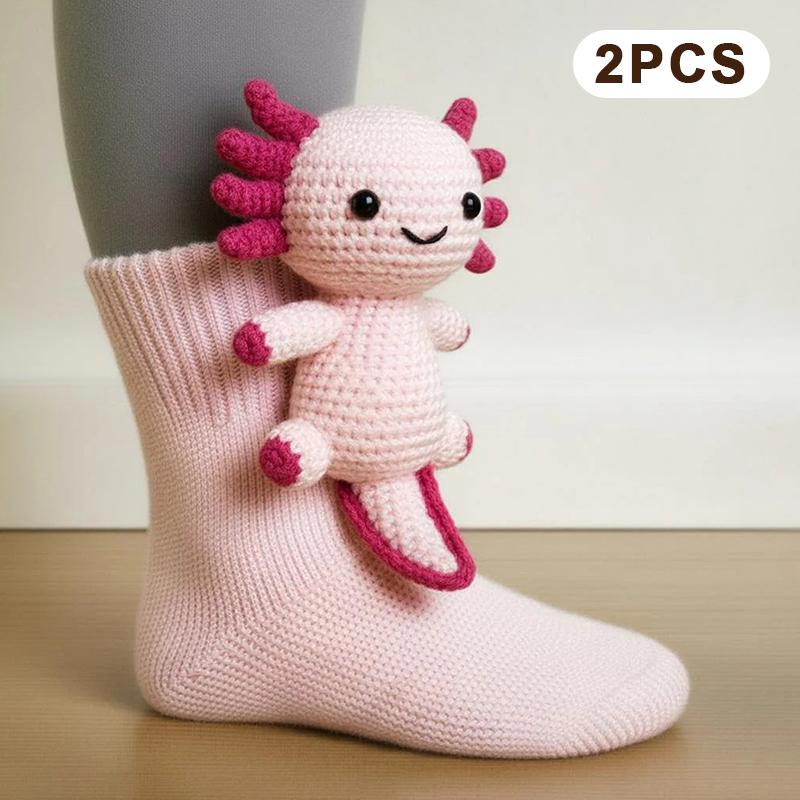 3D Knit Animal Sloth Socks,2025 Christmas Socks For Wome Collection Fun Cute Plush Animals Hug Crew Socks For Child