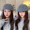 Ретро Французская Художественная Шляпа Однотонная Простая Кепка Модные Фетровые Береты Женские Девичьи
