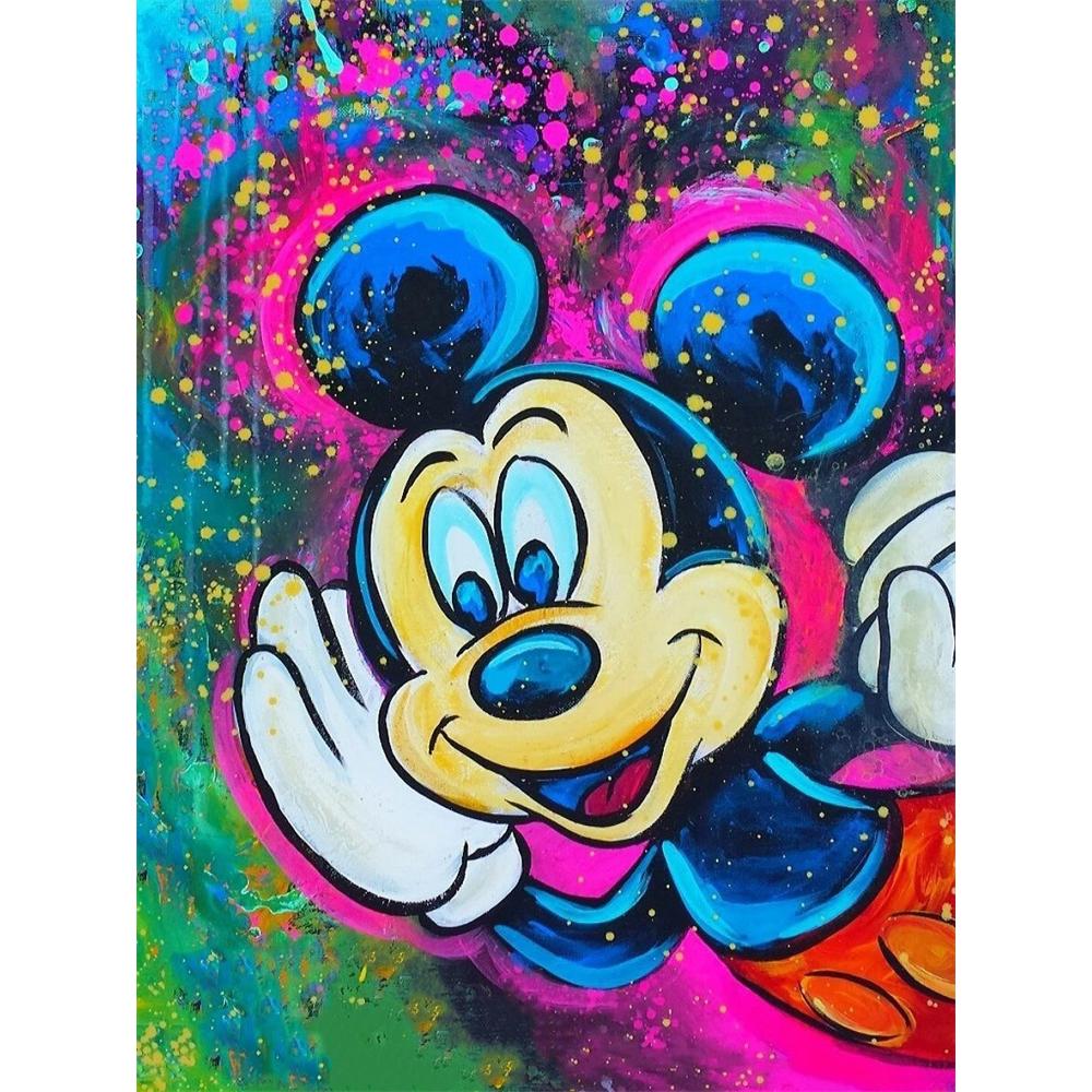 Disney Алмазная живопись Микки Поп-арт Стиль Арт Иллюстрация 5D Вышивка крестом Подвесная печать 5D Пазл Мозаика Вышивка Домашний декор