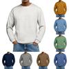 Men's Loose-fitting Casual Waffle-weave Neck Long-sleeved Top