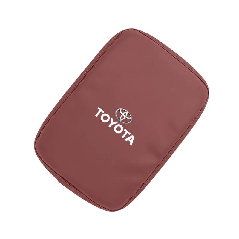 Горячие Для Toyota Для Toyota 2026 Новые Колпаки на Колеса Автомобильный Коврик на Подлокотник Центральная Консоль Кожаная Защитная Подушка Для Toyota Gazoo Racing TR
