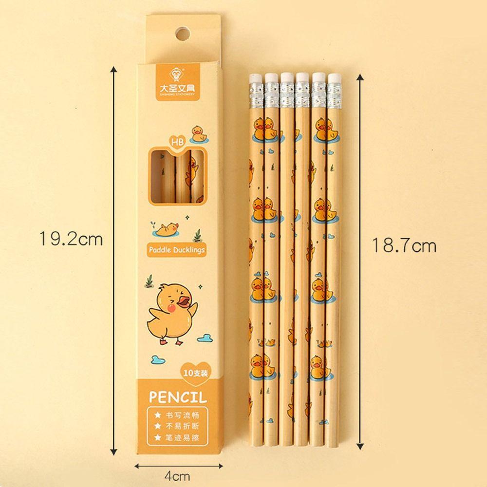 10Pcs Stationery Writing Pencil Sketch Painting Pencil High-quality HB Pencil Office