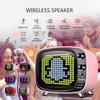 Беспроводной Bluetooth ретро ТВ динамик 6 Вт Умный портативный динамик Мини стерео Будильник Сабвуфер Музыкальный плеер ЖК-дисплей TF-карта