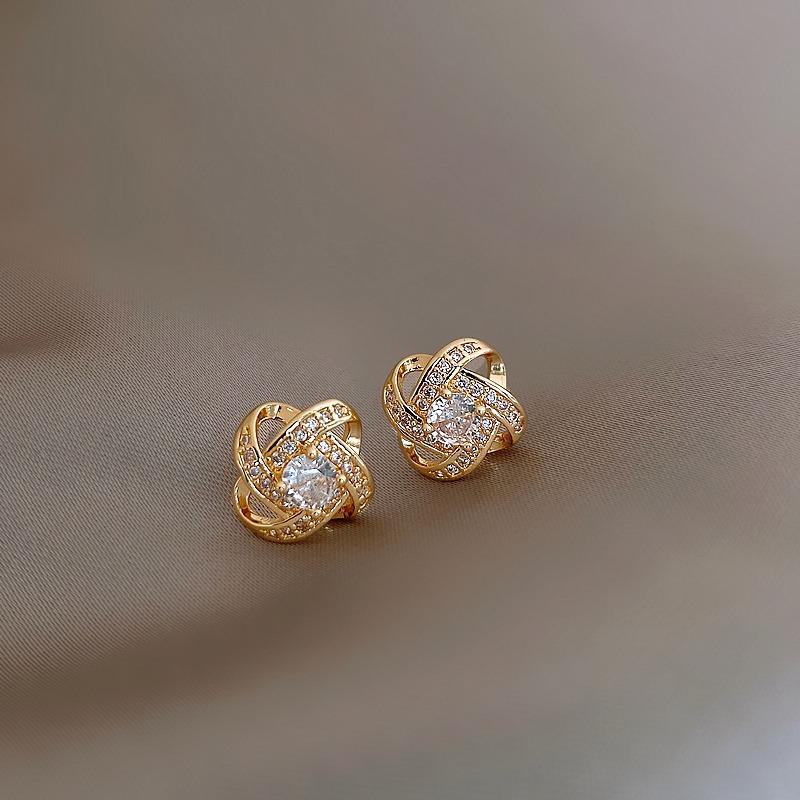 Серьги-гвоздики с цирконами, Крючки из серебра 925 пробы, Маленькие серьги, Роскошные аксессуары для ушей