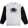 Adidas Originals Color Block Round Neck Floral Letter And Number Print Long Sleeve Sweatshirt Men Sweatshirt Gray IZ2553
