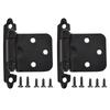2Pcs American Self Closing Spring Hinge with Screws Overlay Cabinet Door Flush Hinges for DIY