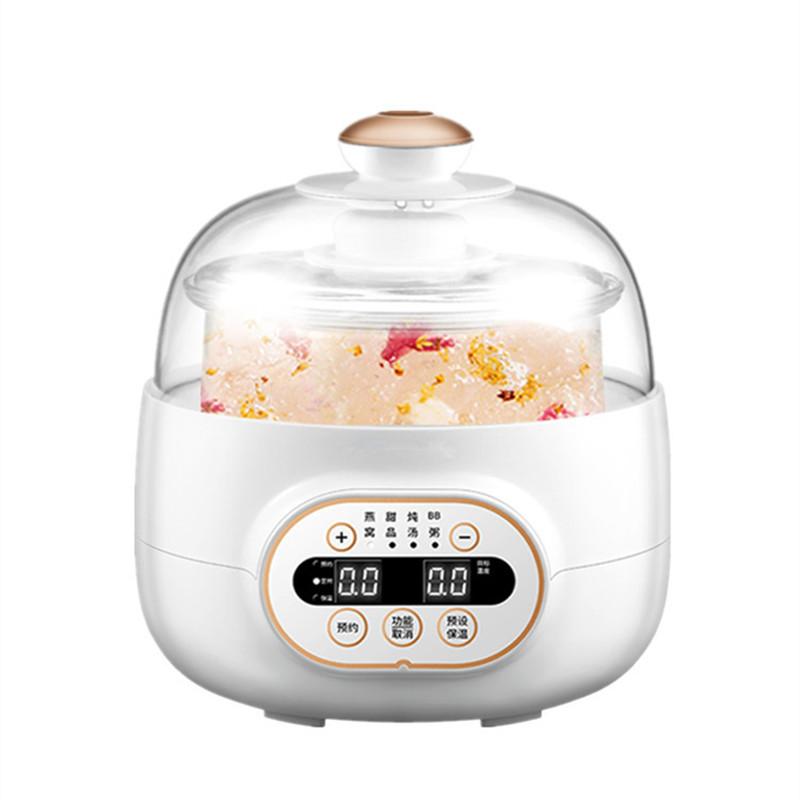 220 В 1 л автоматическая электрическая машина для тушения стеклянная мультиварка для детского питания для дома горшок для приготовления пищи белый/зеленый цвет