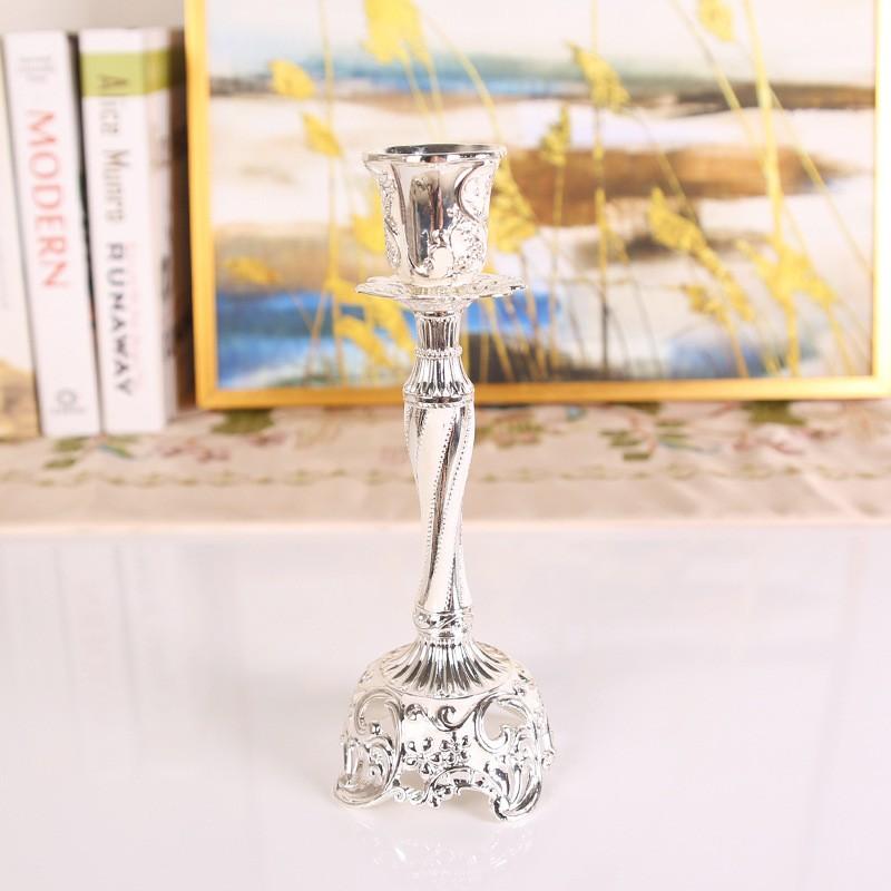 Elegant European Style Gem Flower Single Candle Holder Romantic Dinner Wedding Decor