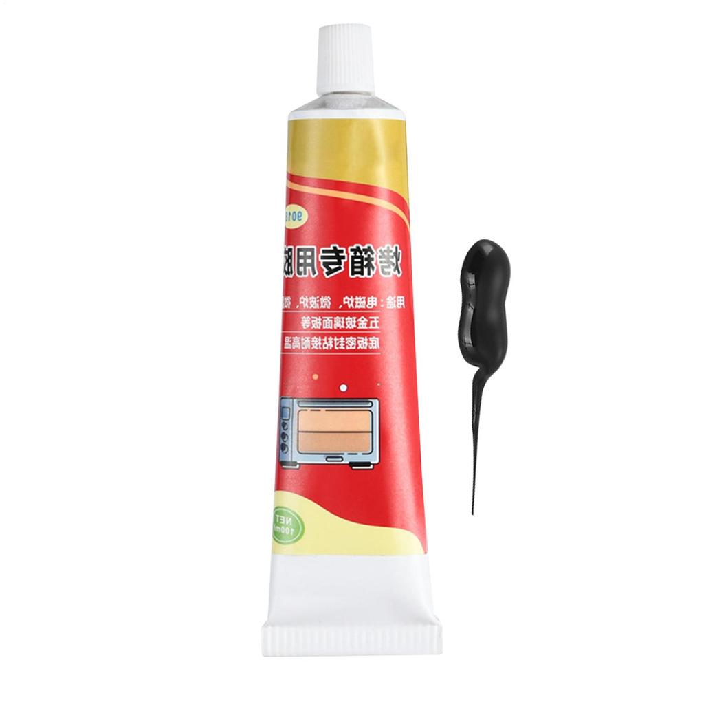 Клей для панелей духовки 100 мл Высокотемпературный клей Быстросохнущий герметик для варочной панели духовки, микроволновой печи, металла, стекла, бытовой техники