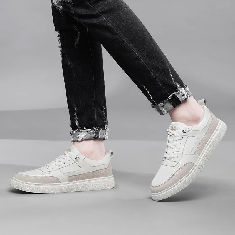 Мужская повседневная обувь из натуральной кожи, модный дизайн, универсальная обувь на плоской подошве, спортивная повседневная обувь, мягкая подошва, удобная