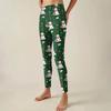 Women's Pants Christmas Printed Stretchy Soft Bottoms Casual Home Sleeping Pants