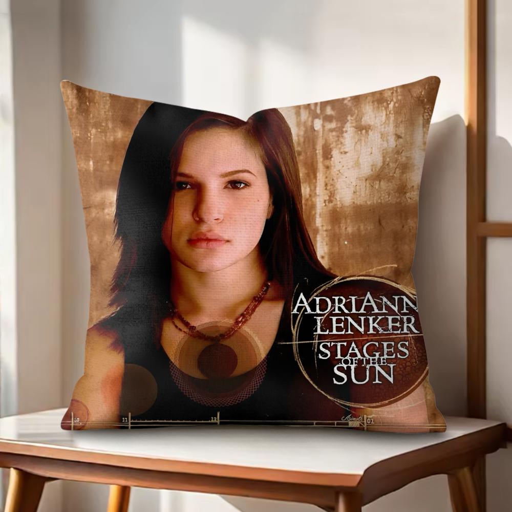 AAdrianne LenkerSongs Album Cushion Cover Natural Linen Organic Fabric DoubleSided Printing Couch Pillow Covers Home Decor
